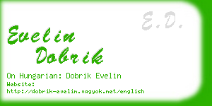 evelin dobrik business card